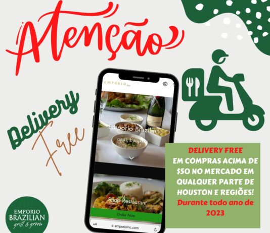 EMPÓRIO BRAZILIAN GRILL & GREEN – DELIVERY FREE, EM COMPRAS ACIMA DE $50 NO MERCADO.