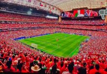 A seleção do Congo estreou no Houston Stadium, em Houston, Texas (EUA), conquistando um empate histórico por 1 a 1 contra Portugal.